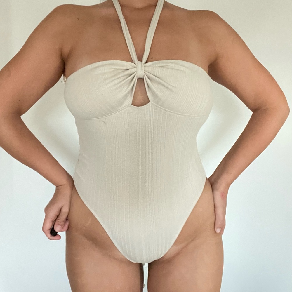 Beige/Neutral Bodysuit, Zara